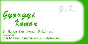 gyorgyi komor business card